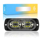 Car side signal warning light with dual LED rings in retail box packaging