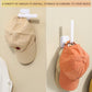 2-pack white wall hat organizer hooks with baseball caps, multiple install angles
