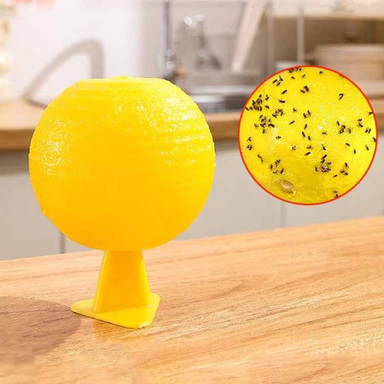 Yellow sticky insect trap ball with stand