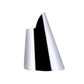 Stainless steel conical hand guard with open top and curved base