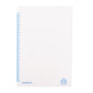White non-slip writing soft pad with blue printed ruler text and logo at bottom