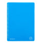 Blue non-slip writing soft pad with blue printed ruler text and logo at bottom