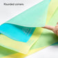 Non-slip exam writing mat set with rounded corners and ruler markings