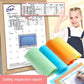 Safety test style exam pad with ruler markings and multiple colored sheets