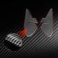 Fuel tank stickers set, red outlined carbon-fiber panels with small carbon detail