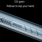 Close-up of textured barrel grip on a titanium blue mini bicycle pump