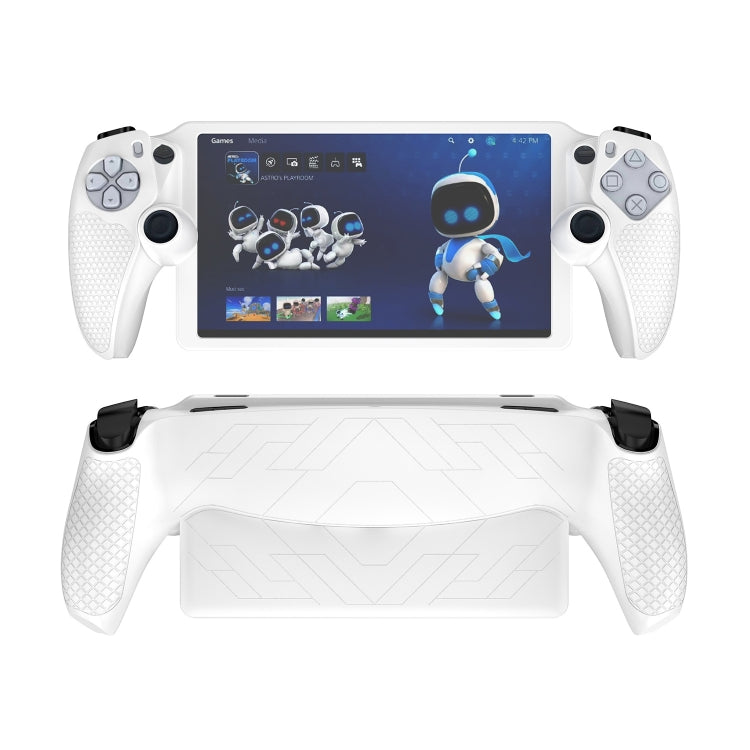 White silicone case with cutouts for Sony PS Portal handheld console controls