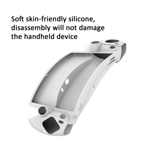 White silicone protective cover for Sony PS Portal handheld console, top shell close-up