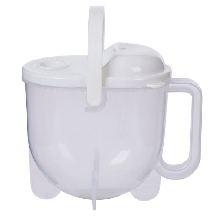 Plastic rice washing sieve with removable cover and side pour handle