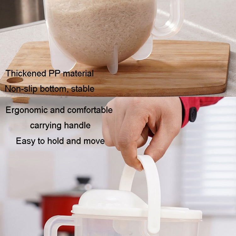 Plastic rice washer with thickened body, non-slip base, and ergonomic carrying handle