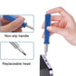 Blue non-slip mini screwdriver with replaceable bit head