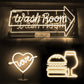 Neon-style LED light strip decorations outlines for wall art, glowing white.