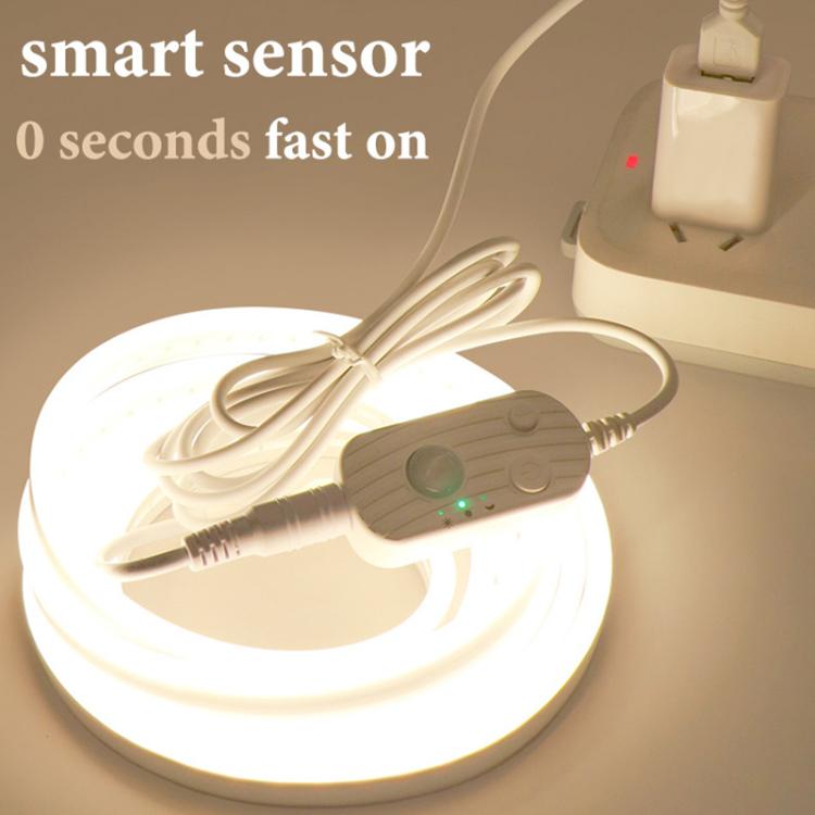 USB LED light strip with smart sensor controller and power cable
