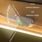 LED strip sensor shows detection angle and range, with micro-USB connected