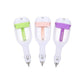Set of three car humidifier spray devices in green, pink, and violet