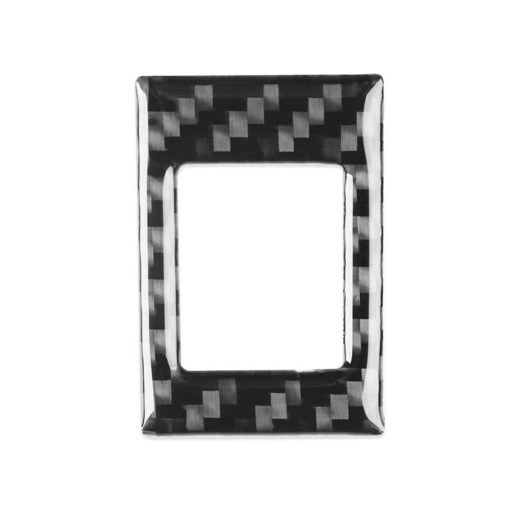 Black carbon-fiber effect sticker frame for a square warning light button opening