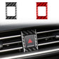 Carbon-fiber trim sticker for hazard button, with red warning triangle icon
