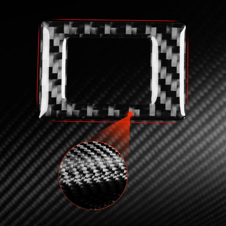 Black carbon-fiber effect sticker frame with square cutout, red outline