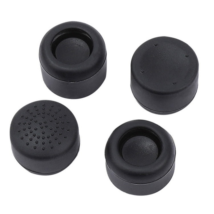 Black silicone joystick cap pair with textured grip tops and open inner rim