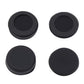 Black silicone joystick caps with smooth and textured button-like tops