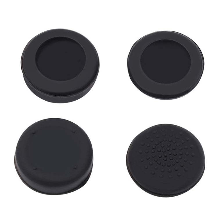 Black silicone joystick caps with smooth and textured button-like tops