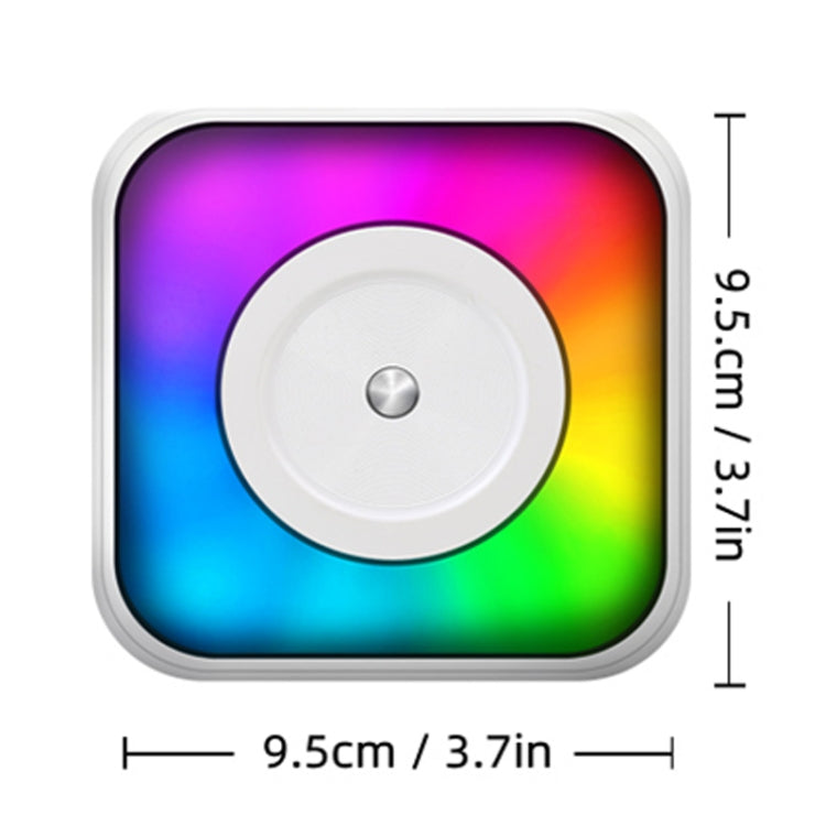 Portable mini Bluetooth label printer with RGB light body, 9.5cm by 3.1in size