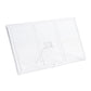 Clear plastic three-square photo frame with vertical display stand