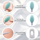 Double-sided silicone cleaning brush with larger and smaller mint textured heads