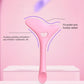 Pink silicone eyeliner guide tool with heart cutout for under-eye lining
