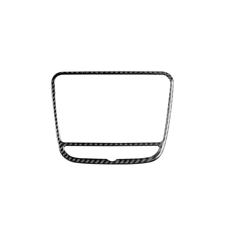 Black carbon-fiber navigation panel trim sticker for dashboard