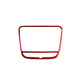 Red carbon-fiber navigation panel trim sticker for dashboard