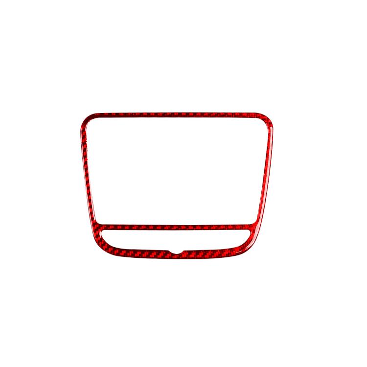 Red carbon-fiber navigation panel trim sticker for dashboard