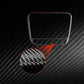 Carbon-fiber navigation panel trim sticker with red border detail
