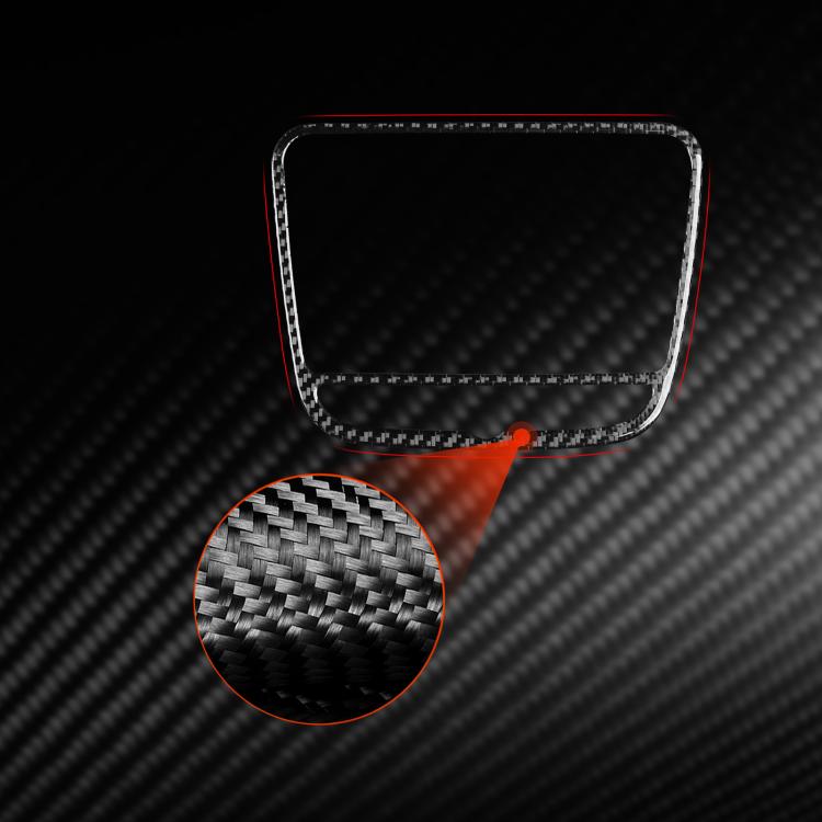 Carbon-fiber navigation panel trim sticker with red border detail