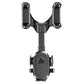 Black U-shaped phone holder bracket with textured grip arms and central stand
