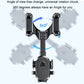 Black 360-degree rotating phone holder bracket with textured side grips and round pad