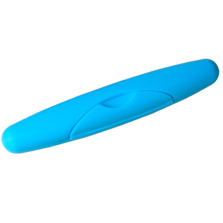Travel toothbrush case with lid, blue sealed travel holder