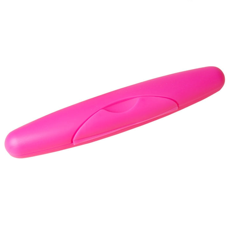 Travel toothbrush case with lid, rose pink sealed travel holder