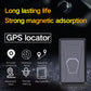 Black GPS locator device showing front hex panel on a dark background