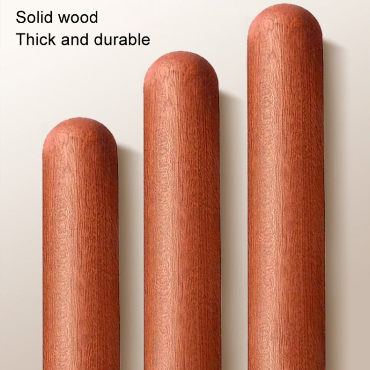 Three wooden rolling pins with smooth rounded ends and graduated thickness