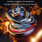 Solar rotating car aromatherapy ornament, black housing with red ring and gold trim