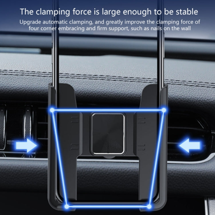 Black car air vent phone mount with snap-on rotatable base