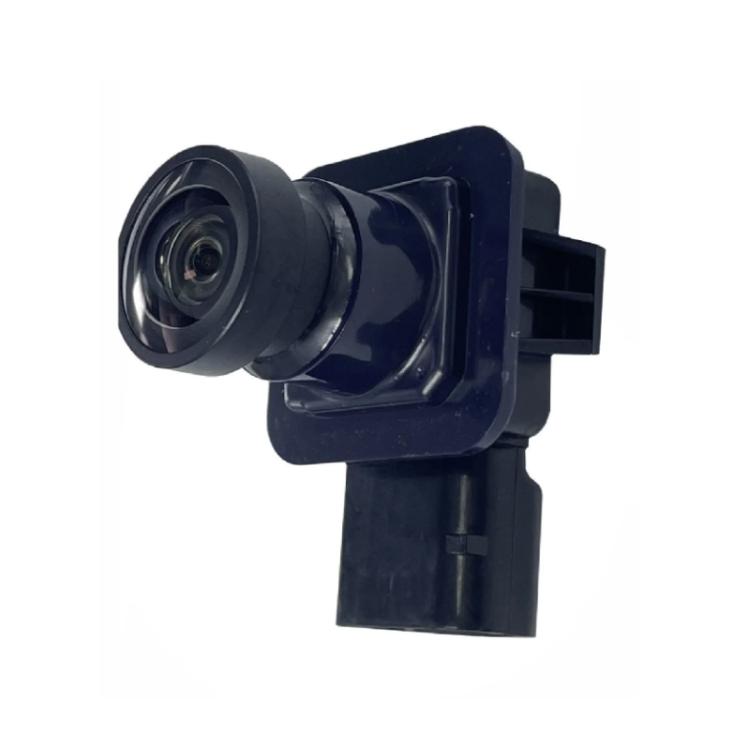 Black reversing assist camera module with front lens and mounting bracket