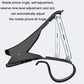 Black adjustable car phone holder with tilt mechanism and card-slot support