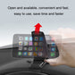 Black car dashboard phone holder with hand grip and spring clamp