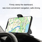 Black dash-mounted phone holder securing a smartphone in portrait orientation