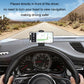 Smartphone in black car dashboard phone holder positioned in front of the driver
