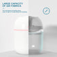 White USB humidifier with visible mist stream and water-level effect through body