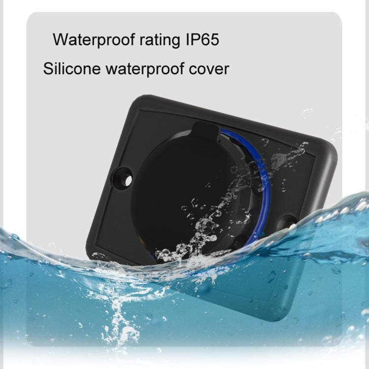 Waterproof car USB charger socket with silicone cover and splash water