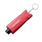 Red emergency window breaker with keyring; pointed glass-breaking tip
